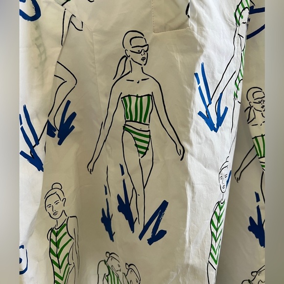 Bimba y Lola- white cotton dress with swimmers- X Small - Picture 5 of 9